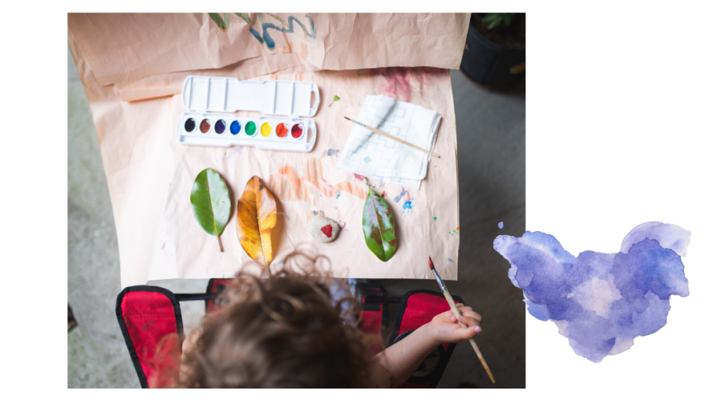 Kids-activities-watercolor-leaf-painting
